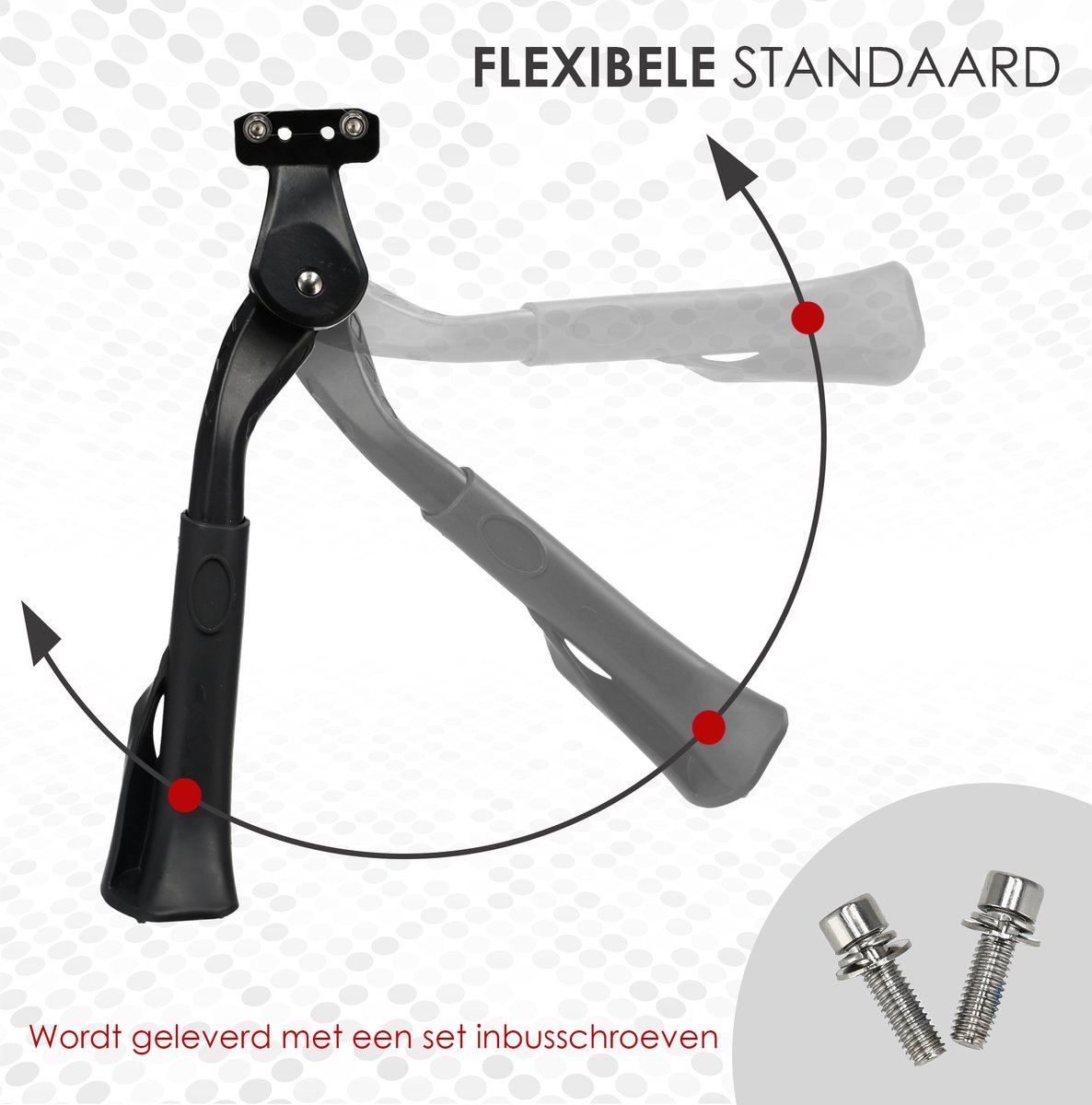Fietsstandaard voor E-Bike en Fatbike - Verstelbare achtervork standaard (16-24 Inch) | Stabiele zijstandaard met extra grote voet | Geschikt voor Elektrische Fietsen, Fatbikes en Mountainbikes | 18-40 mm – foto 6