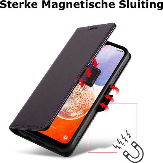 Convient pour Samsung Galaxy S25 Plus - Étui à rabat - Fermeture magnétique - Portefeuille Violet