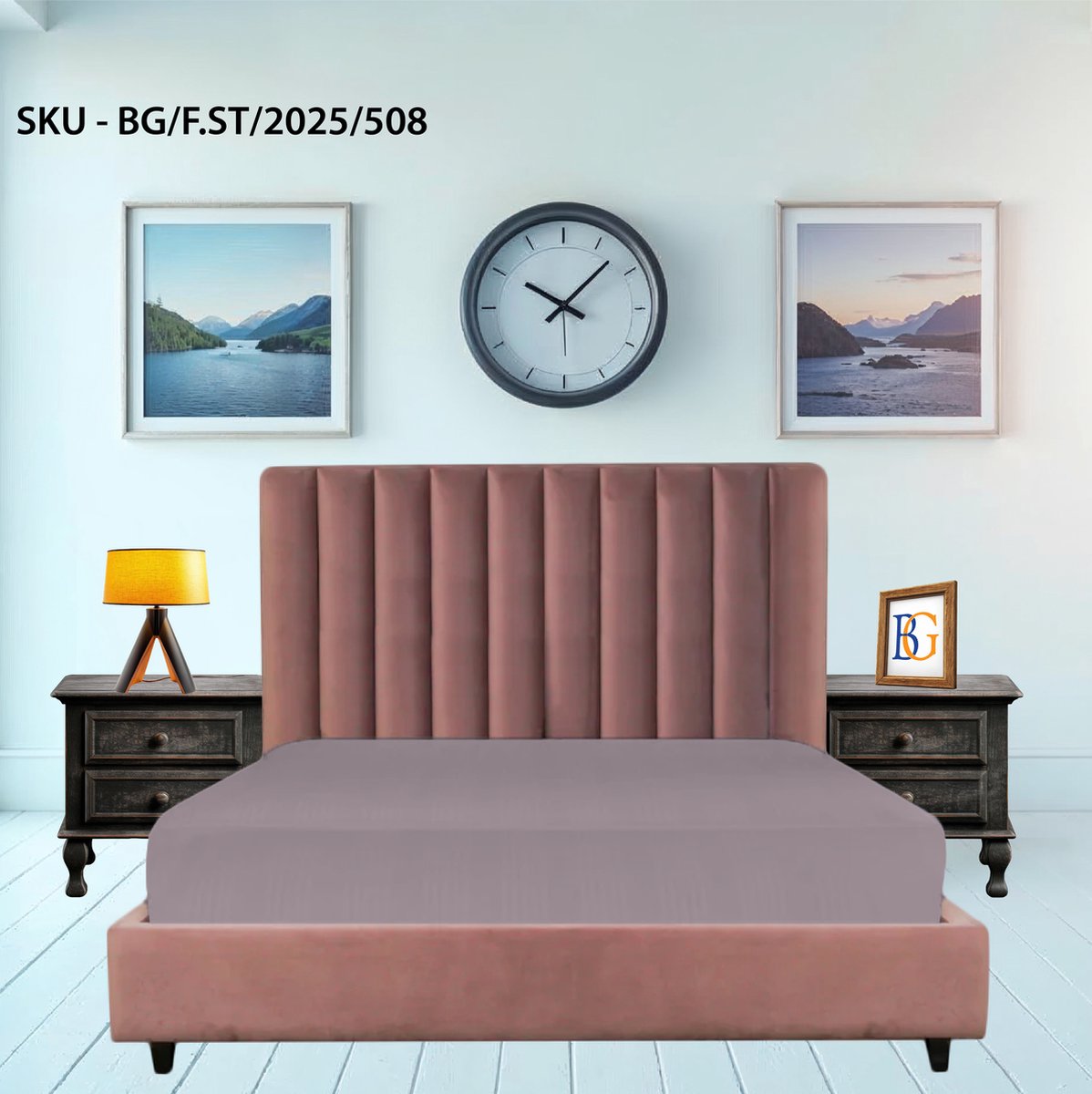 Bed Glow & Apparel - Hoeslaken - 180*200 cm - 25cm Matrashoogte - Rondom Elastiek - Lilac