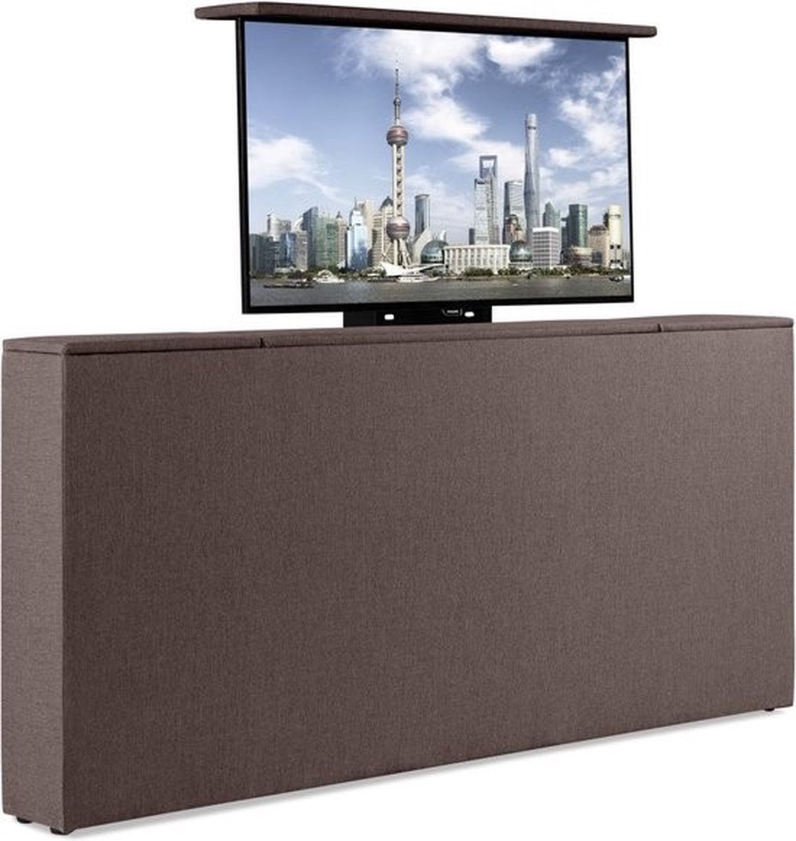 Bedonderdeel - Sweet Sleep TV-Lift meubel Voetbord - Max. 43 inch TV - 190 breed x85x21 - Bruin