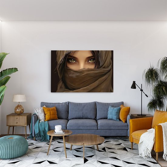 Saammp - Peinture sur toile - Femme - Abstrait - 70x50 - Photo sur toile - Décoration murale - Décoration murale Salon - Décoration chambre - Impression sur toile