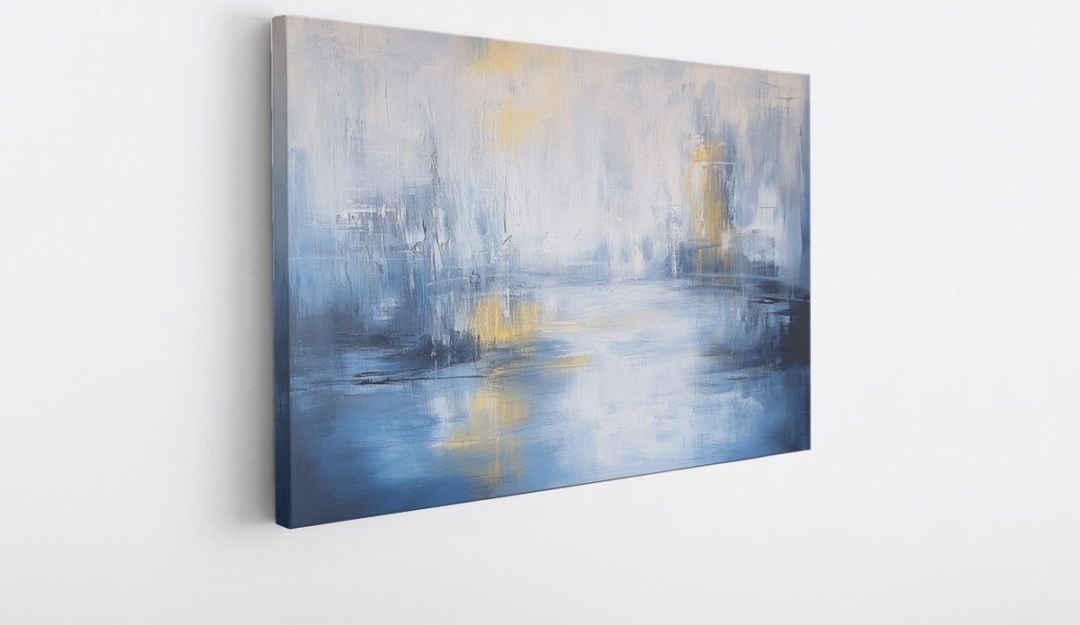 Saammp Canvas Schilderij - Landschap - Minimalistisch - Abstract - 90x60 - Foto op canvas - Wanddecoratie - Muurdecoratie Woonkamer - Slaapkamer decoratie - Canvas Print Multicolor