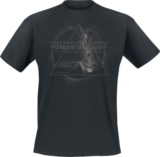 Pink Floyd Logo Rainbow T-shirt zwart XL 100% katoen Band merch, Bands