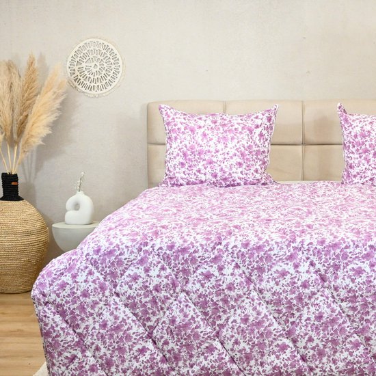 Foto: Happybed all year dekbed enkel 240x220 lits jumeaux wasbaar dekbed zonder overtrek bedrukt dekbed zonder hoes hoesloos dekbed met print spring blossom