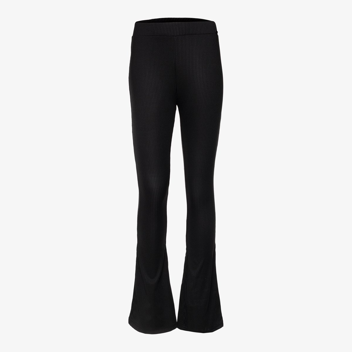 TwoDay meisjes flared ribbroek - Zwart - Maat 158/164