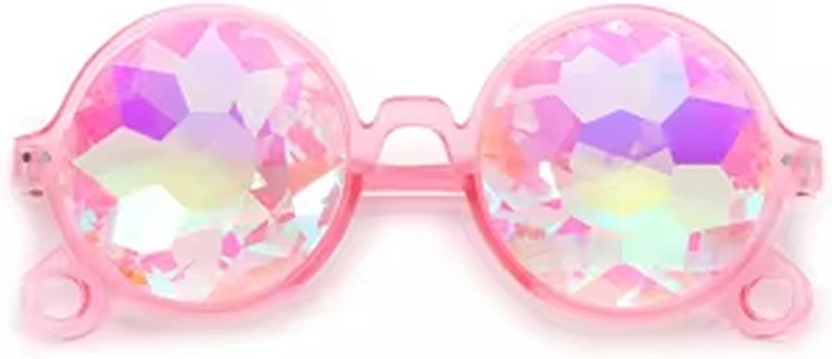 Kaleidoscope Bril - Feestbril - Festivalbril - Carnaval - Roze