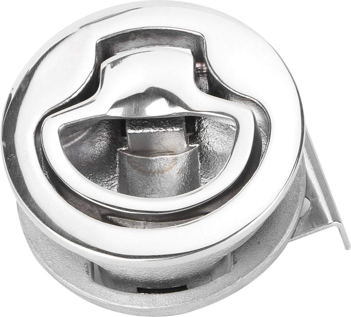 Roestvrij staal ronde platform luik trek grendel lock - 2 inch, zeejacht hatchback slot
