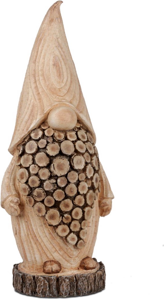 Tuinbeeld gnoom tuinkabouter - 54 cm hoog - polyresin HOUTLOOK - tuindecoratie