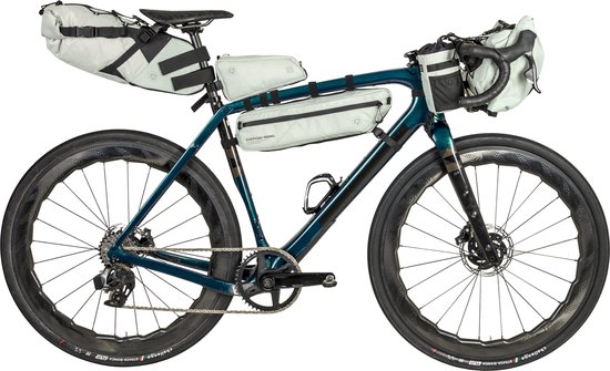 AGU Bikepacking Venture Stuurtas Fiets, 17L, Pistachio Green, Waterafstotend, Reflecterend, Eenvoudige Montage, 100% Gerecycled Polyester