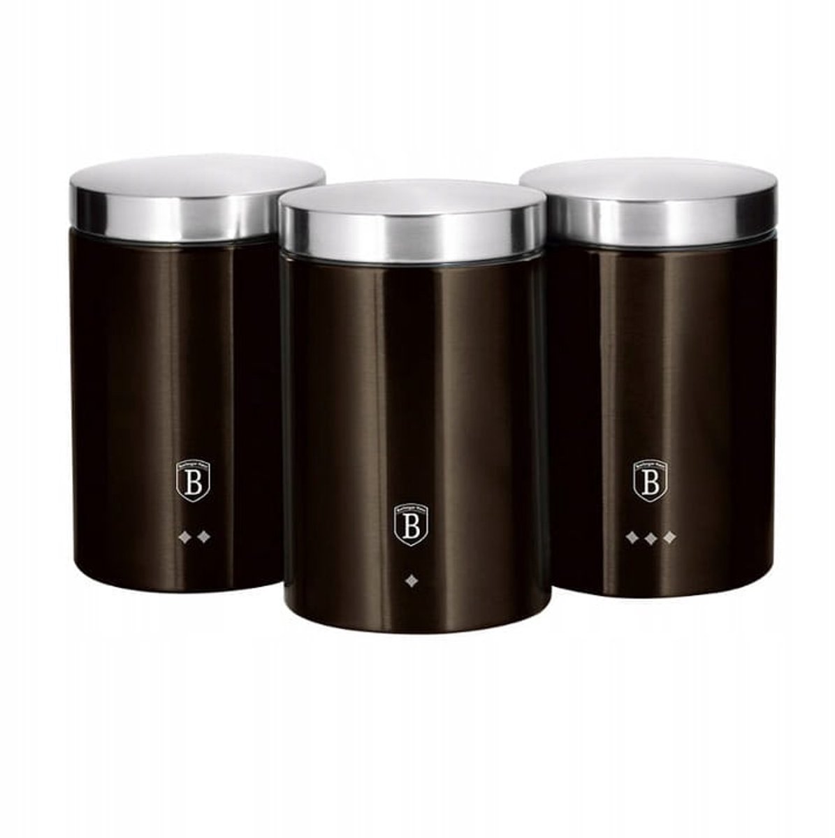 Berlinger Haus 6828 - opslag blikken - suiker - thee - koffie - Shiny Black collection