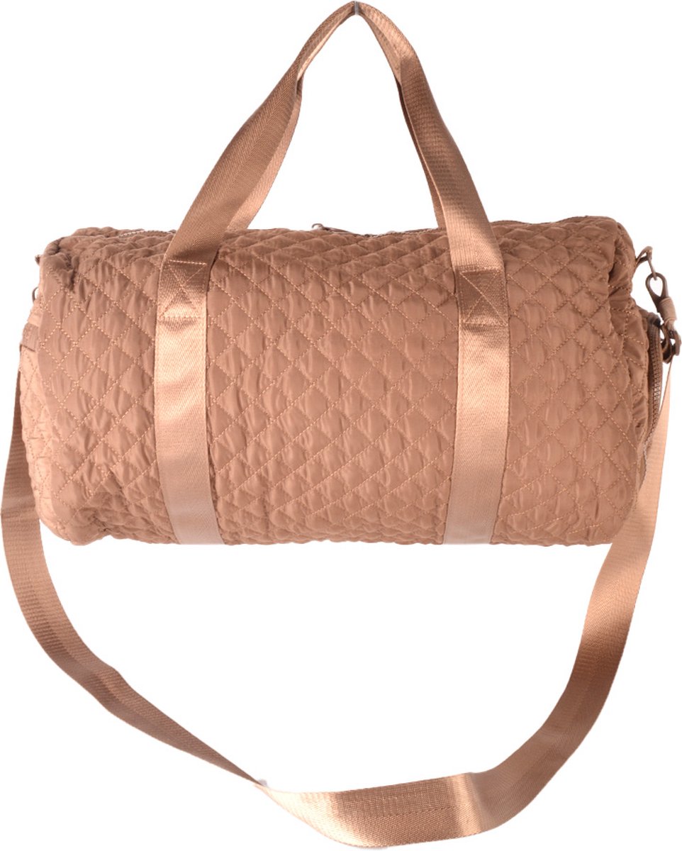 Giuliano nylon weekendtas Yara - Caramel - Gestikt - Schoenvak