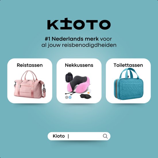 Kioto Trousse de Toilette avec Crochet - Femme et Homme - Trousse de Maquillage - Beauty Case Femme - Trousse de Toilette - Organisateur de Voyage Homme & Femme, Fille et Enfant - Vert Blauw