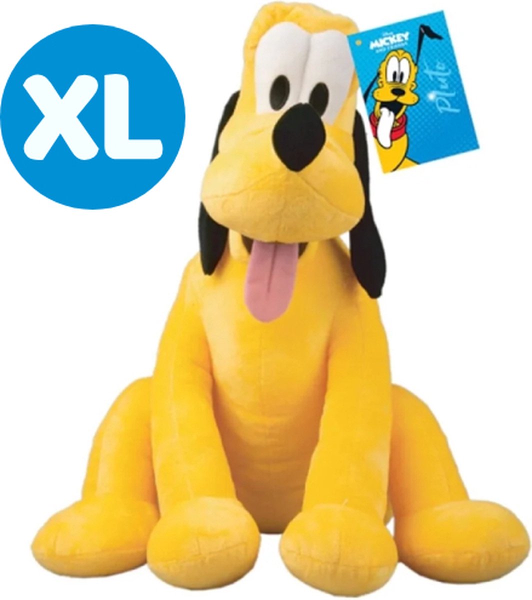 Pluto Disney Pluche Knuffel met Geluid XL 70 cm - Speelgoed Knuffeldier Knuffelpop Knuffels voor Kinderen Jongens Meisjes - Minnie Mouse, Katrien Daisy, Goofy, Donald Duck, Mickey Mouse XXL