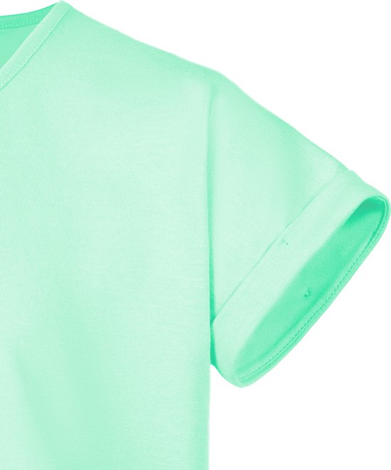 Merry Style Meisjes T-shirts Sport – Meisjes Crop – Gym – Yoga – Hardlopen – Mintgroen – 140 - MS-MS10-468-BL