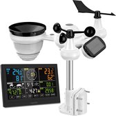 Lopoleis® Weerstation Draadloos met Wifi – 7.5 Inch Kleurendisplay – Weerstation Binnen en buiten – Weerstation met buitensensor – Luchtvochtigheid, Luchtdruk, Comfort & Hitte-index – 7-in-1 Multifunctioneel