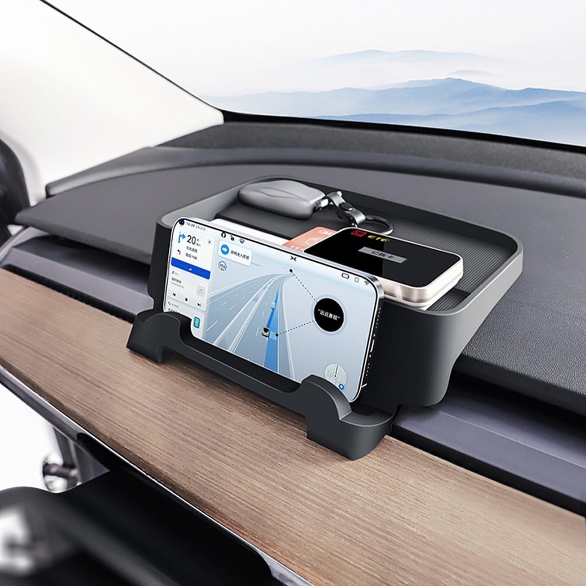 Tesla Lade Organizer – Organizer Auto voor Tesla Model 3 en Y - Telefoonhouders Auto - Brillenhouder – Tesla Accessoires – Auto Accessoires - Tesla Interieuraccessoires
