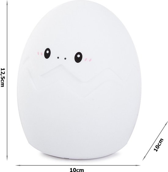 Kinder nachtlampje - Timer - veilig voor kinderen - USB oplaadbaar - LED - Ei - RGB kleuren| Dimbaar - Babykamer verlichting van Amezzu — afbeelding 3