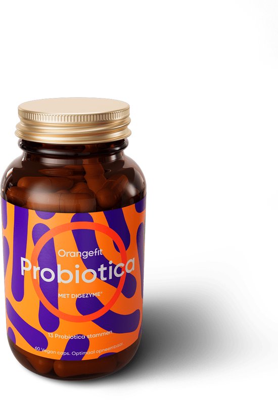 Orangefit Probiotica - 60 capsules - 13 Probiotica Stammen - Vegan - Supplementen - Voor Je Spijsvertering
