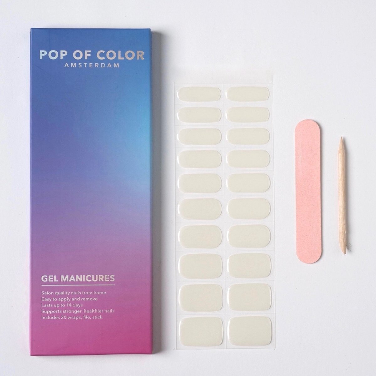 Goedkoopste Pop of Color Amsterdam – Color Glazed White – Gel Nail Wraps – Gel Manicures – Gellak Stickers – Nagelstickers – Gel Nagel Stickers – Nail Wraps – Nagel Stickers – Nagel Wraps – Nail Stickers – popofcoloramsterdam