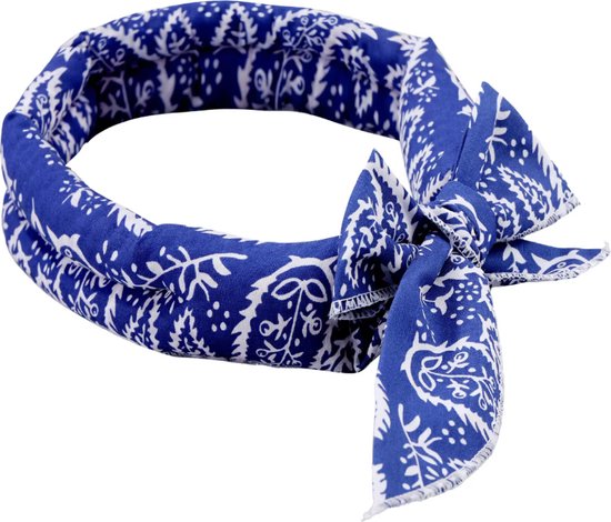 Verkoelende Honden Halsband - Koelhalsband - Cooling bandana - Dogs&Co Verkoelende Bandana- Gel band - Donker blauw - one size