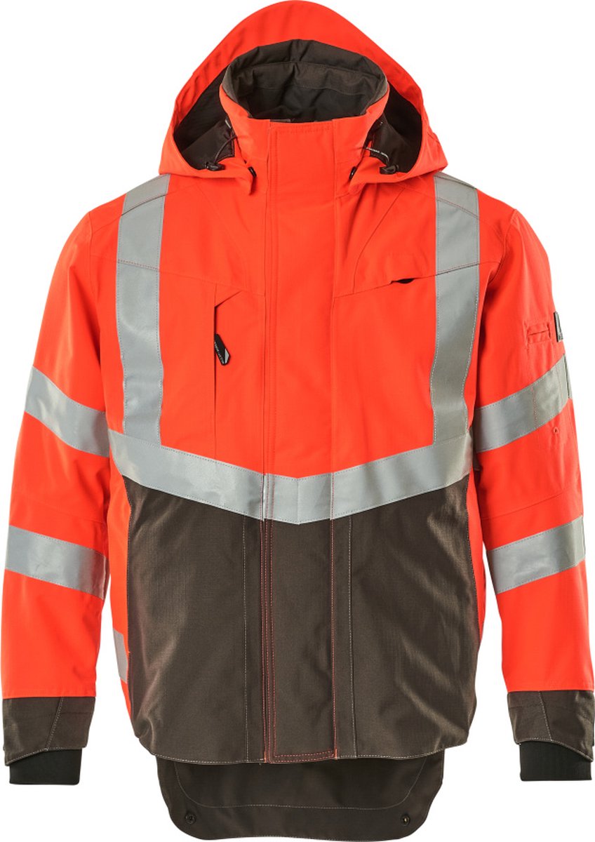 Mascot Safe Supreme Shell jas 15501-231 hi-vis /donkerantraciet Rood