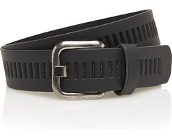 Timbelt Leren Geperforeerde Werkriem - Ergonomische Werkbroek Riem - Workwear - Bedrijfskleding Riem - Leer - Zwart - Lengte totaal 145 cm / Riemmaat 125