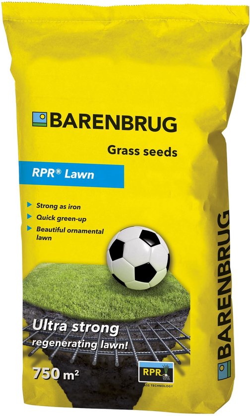 Semences de gazon Barenbrug Bar Power RPR Lawn - gazon auto-cicatrisant extrêmement résistant - 15 kg jusqu'à 750 m²