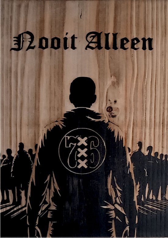 CharredArt F-Side Ajax Amsterdam | Voetbal - Thuiscafé - Mancave - Football Club - Ajax Fan - Voetbalclub - Houten Poster Kunstbord
