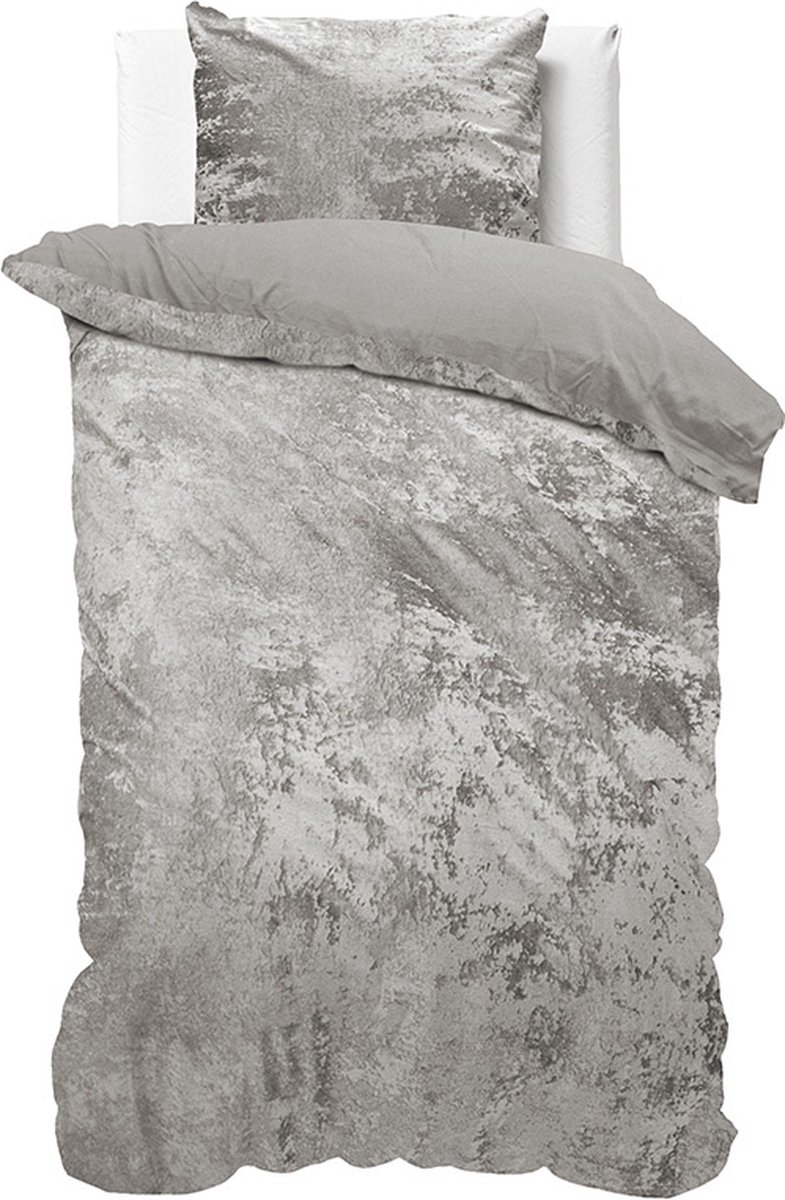 Dekbedovertrek Crushed Velvet - Grijs