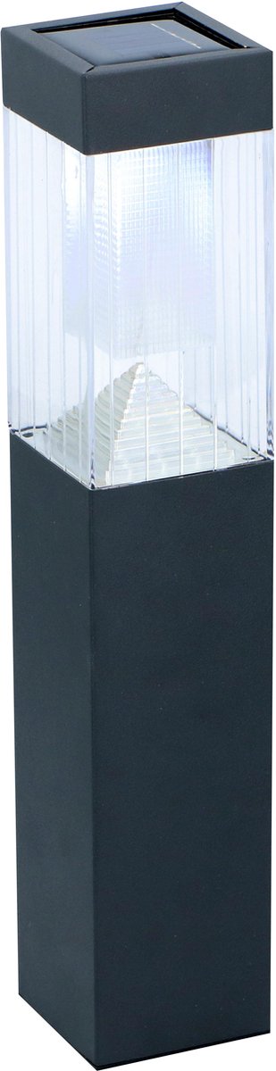 Grundig Solar Tuinverlichting 1 Stuk - Tuinverlichting op Zonne Energie - Solar Lamp - Tuinfakkels - LED Buitenlampen - Zwart