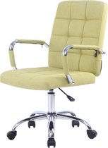 Bol.com Geel - Ergonomische Bureaustoel - Moderne Stijl - Verstelbare Stofstoel - Voor Volwassenen aanbieding
