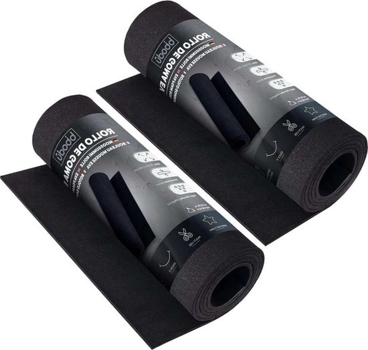 Pak van 2 rollen EVA foam 5mm Zwart Schuimrubber Foam Vellen - handwerk cosplay foam craft foam - jongens meisjes - Bladgrootte 150 cm x 32 cm Zwart