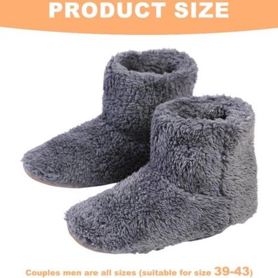 Verwarmde pantoffels - pluche voetenwarmer voor binnen en buiten - USB-oplaadbaar — afbeelding 2