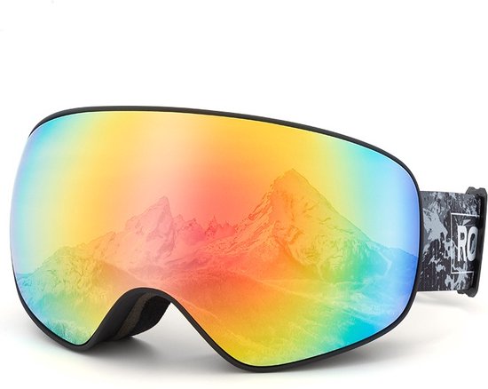 Rockbros - Skibril Heren - Zwart - Anti-Fog Dubbele Lens - UV400 Bescherming - One Size