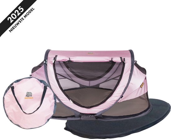 Deryan Peuter Luxe Campingbedje – Inclusief zelfopblaasbare matras - Rose