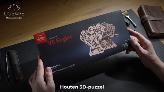 UGEARS Houten 3D Model - V8 Engine