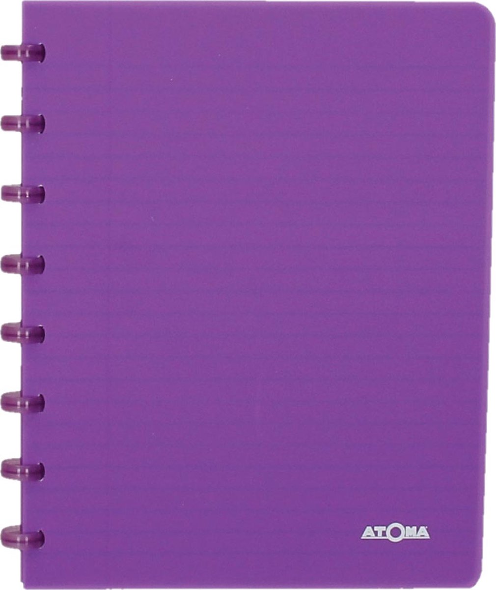 Atoma Trendy schrift, ft A5, 144 bladzijden, gelijnd, transparant paars 10 stuks