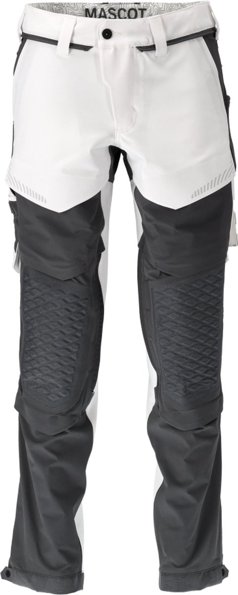Mascot Customized Broek met kniezakken 22279-605 - wit/steengrijs - C43 - 82