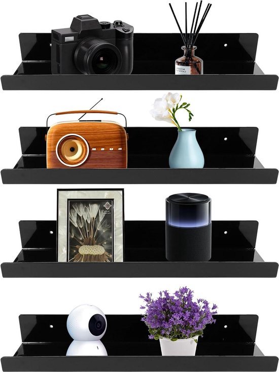 JUNZAI SPU:815210 Wandrek Hoek-eiken, Rook, 20 x 20 x 127,5 cm, Multiplex, Meubels, Rekken, Planken en Planken voor Muren