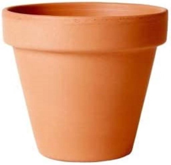 Biscottini Aardepotten van terracotta, handgemaakt, 30 x 28 x 30 cm, voor binnen en buiten, pot voor vetplanten, gemaakt in Italië