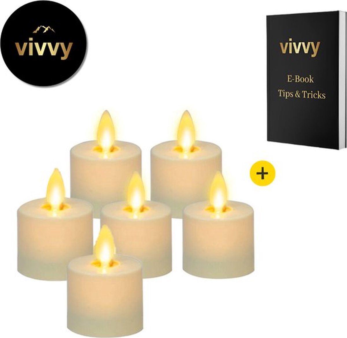 Oplaadbare Kaarsen Set Van 6 - Oplaadbare Waxinelichtjes Met Verschillende Standen - Oplaadbare Theelichtjes Dimbaar - 100% Relax Garantie - Incl. Afstandsbediening