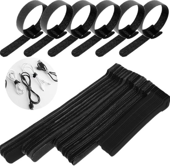 70 stuks kabelbinders met klittenbandsluiting, herbruikbaar 70 stuks kabelbinders met klittenbandsluiting, herbruikbaar