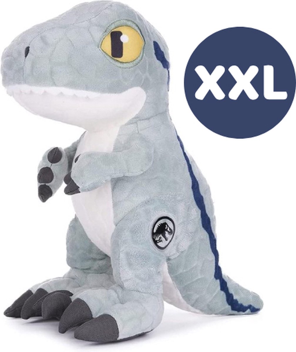 Dinosaurus Pluche Knuffel ( Grijs ) Jurassic World XXL 100 cm - Speelgoed Dino Knuffels voor Kinderen Jongens Meisjes - T-Rex Jurassic Park T Rex Plush Toy