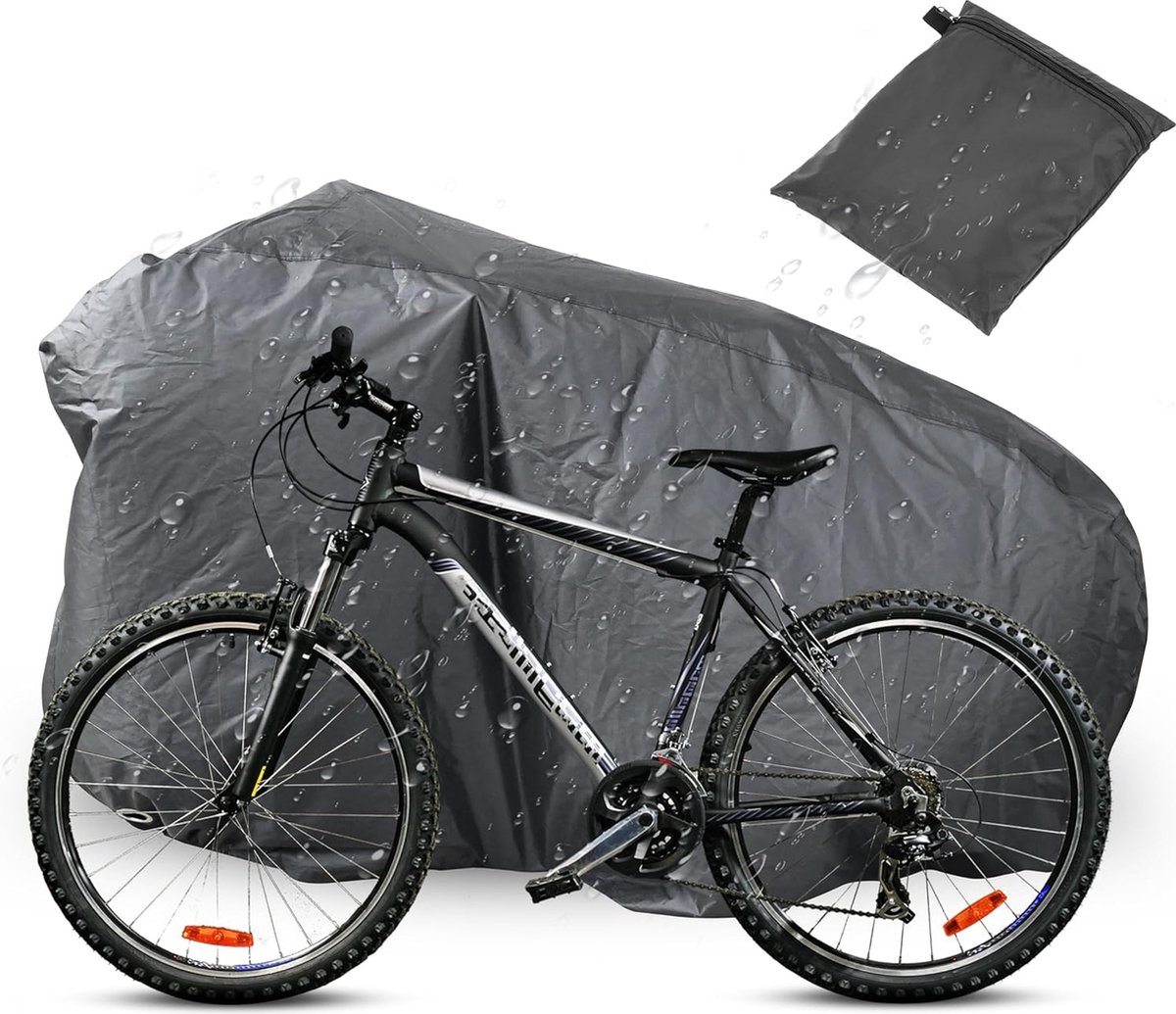 Candala Fietshoes, waterdicht, 1 stuk, zwart, 210D Oxford, 200 x 70 x 110 cm, fietshoes met een fietsbeschermhoes, hoes met ritssluiting