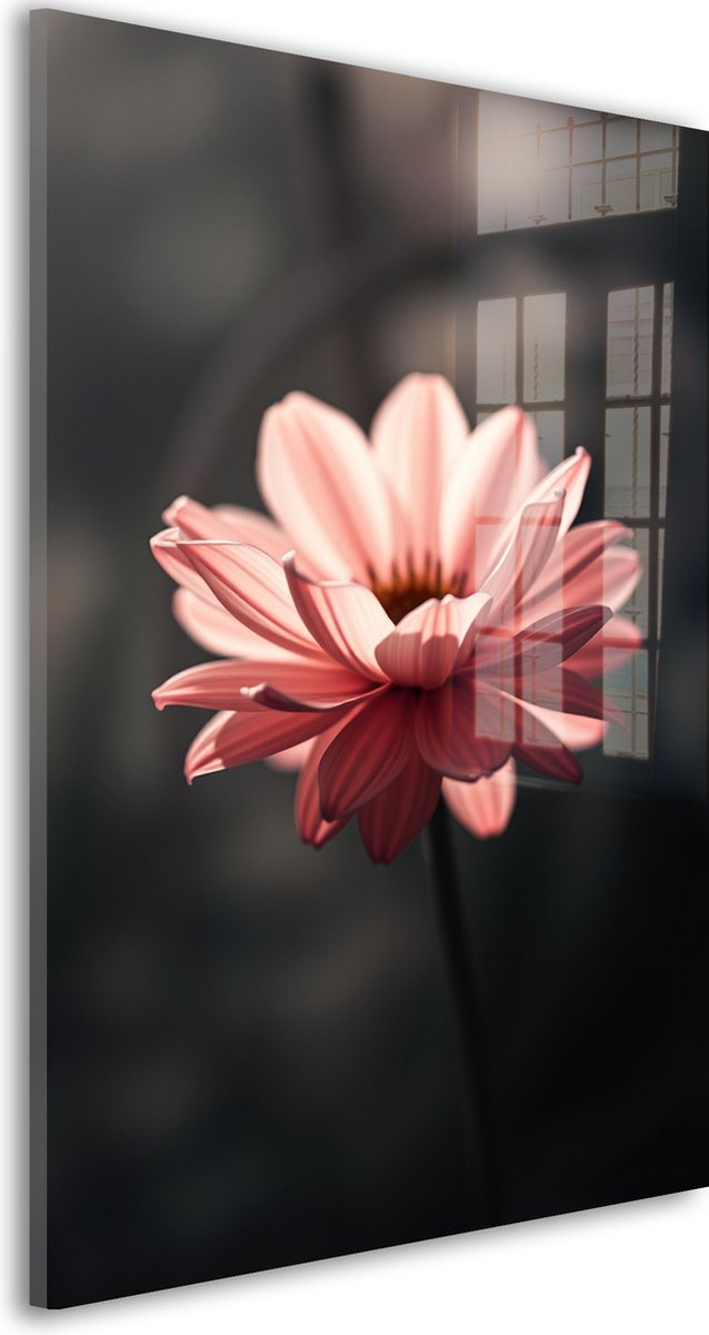 Glasschilderij Floral Essence - 30 x 20 cm - Bloem - Bloemen en Planten - Acrylaat - Inclusief wandbevestiging - Foto op plexiglas - Wanddecoratie woonkamer