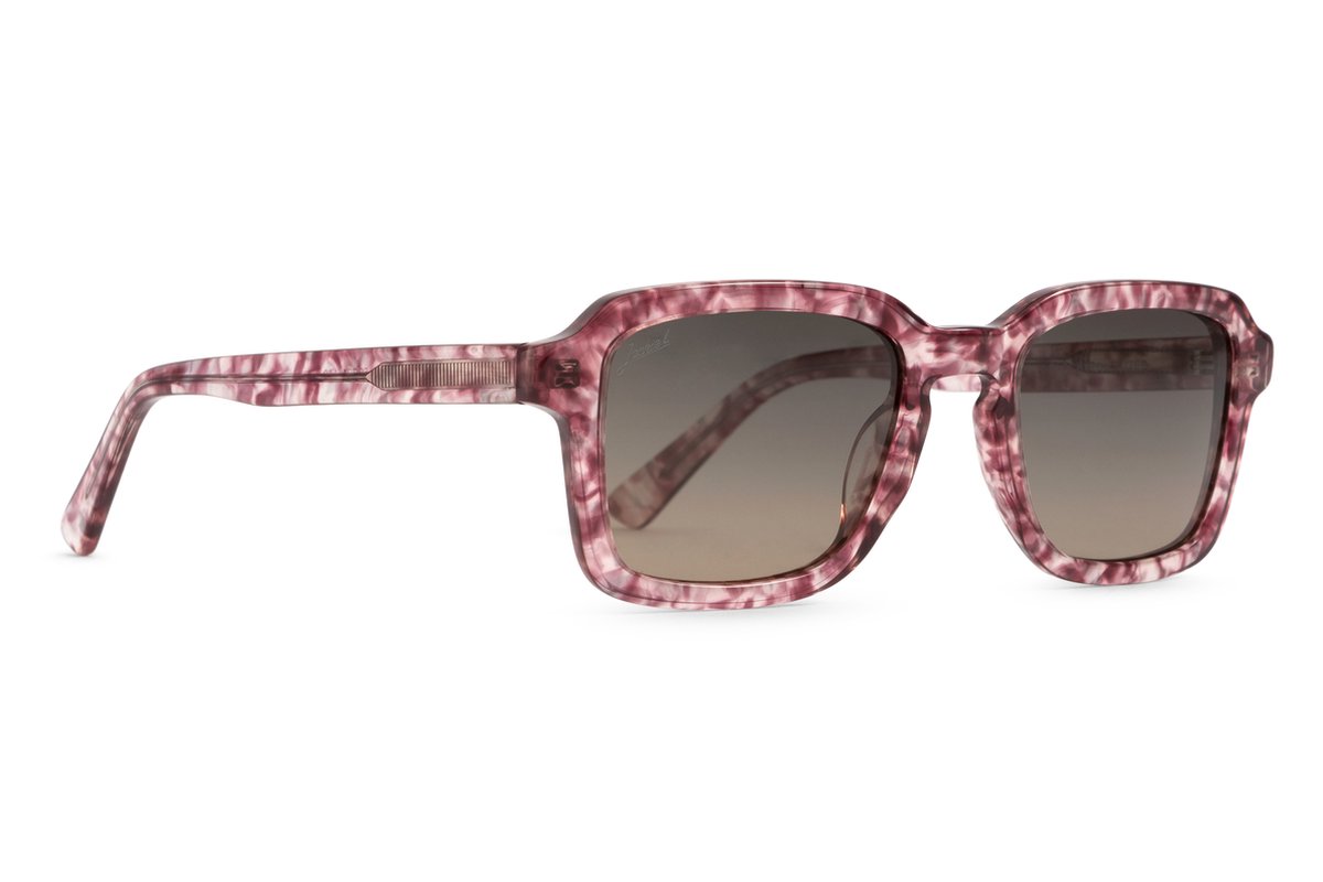 Jackie L Nimes ZO-0258A shiny red mix – grijs-bruin dégradé polarised TAC – UV400