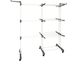 Five Wasrek/droogrek - wit - metaal - 140 x 53 x 170 cm - staand - kledingrek