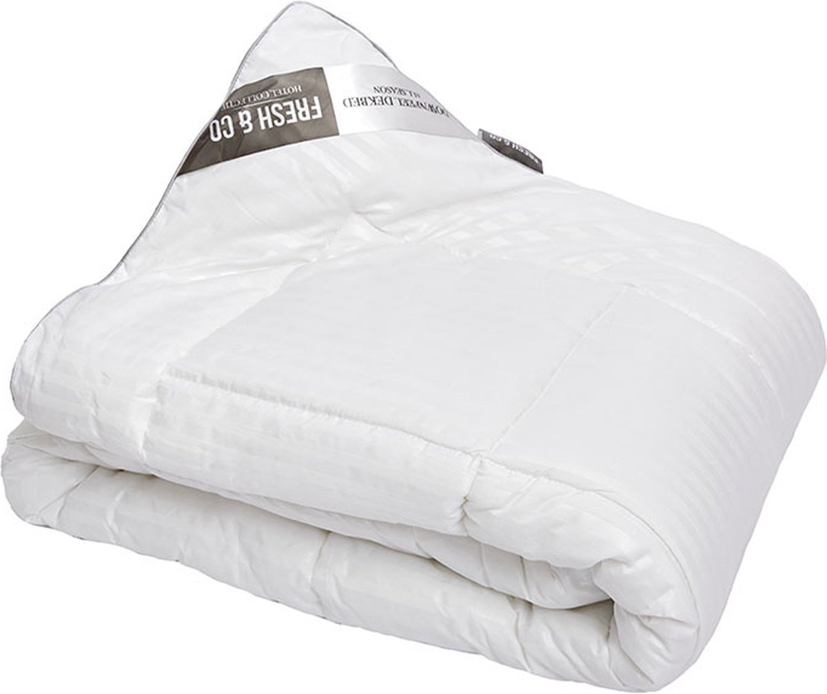 Dekbed-Discounter - Fresh and Co Dekbed 200 x 200 cm - Microdons - Alle seizoenen - Wasbaar op 40 graden - Hypoallergeen en huisstofmijtwerend - Wit