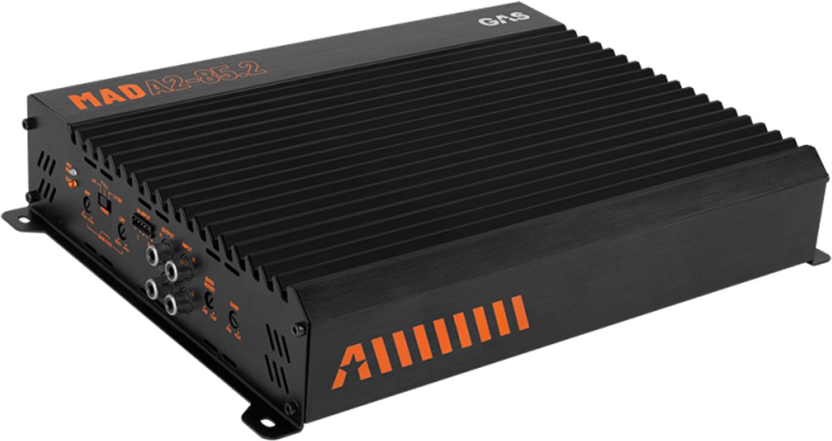 Gas Mad Level 2 Two Channel Amplifier - voor Auto Geluidssystemen en Hoogwaardige Geluidskwaliteit