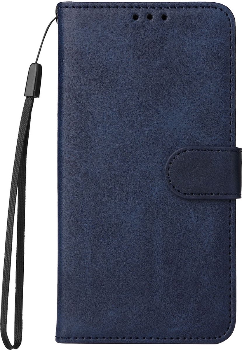 Mobigear Telefoonhoesje geschikt voor Samsung Galaxy A36 Hoesje | Mobigear Wallet Bookcase Portemonnee | Pasjeshouder voor 3 Pasjes | Telefoonhoesje voor Pinpas / OV Kaart / Rijbewijs - Blauw